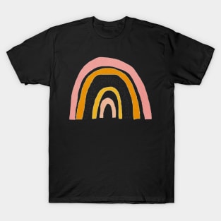 boho rainbow graphic - cow print, yellow and pink T-Shirt